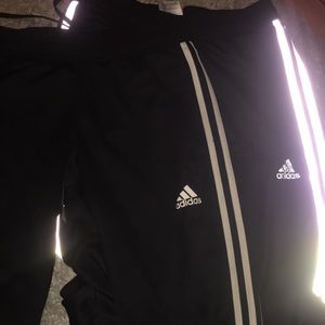 Black adidas joggers two pair